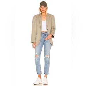 Agolde Riley High Rise Straight Crop in Blitz Women's Size 25